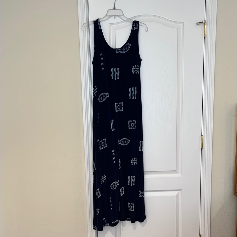 Coldwater Creek Black Sleeveless Scoop Neck Sundress